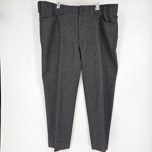 Vintage Circle S Pants Mens 46 Heather Gray Western Formal Classic Polyester‎